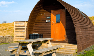 Wigwam cabins with hot tubs